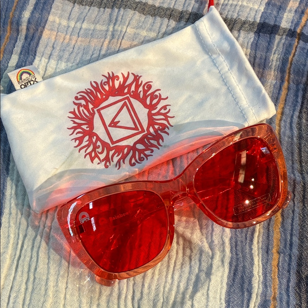 Rainbow Optx Red Sunglasses 🕶️